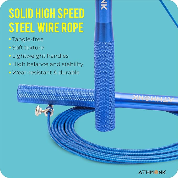 ウエア JUN &amp; ROPE MOGOLD Adjustable Speed Jump Rope, Aluminum Alloy Handle